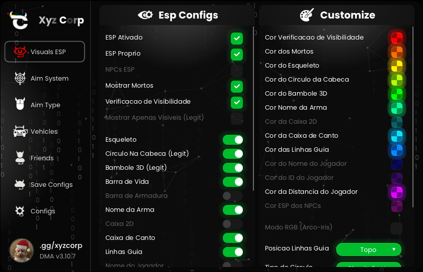 Menu do Produto Aimbot